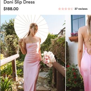 Dani Slip Dress Light Pink Luxe Satin from Show Me Your Mumu